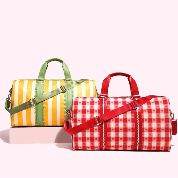 NWT STONEY CLOVER LANE Classic Duffle IN Spaghetti Stripe